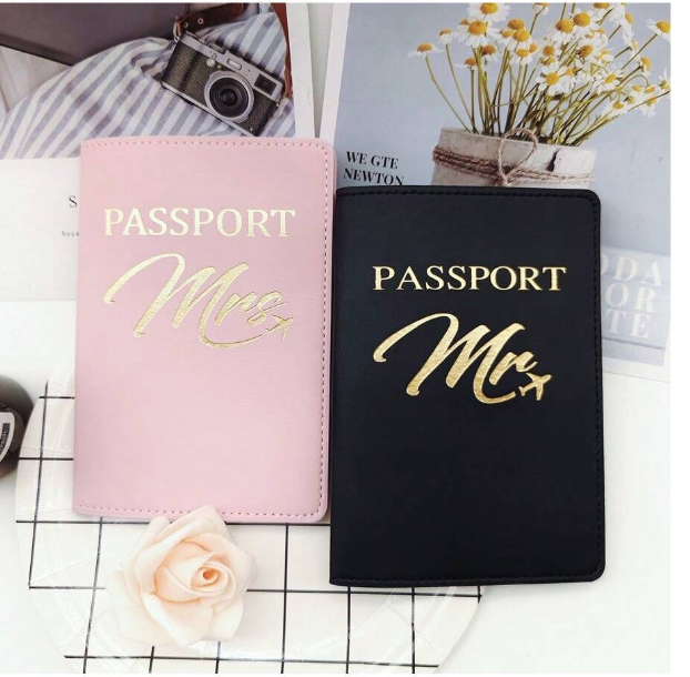 Mr & Mrs Passport Cover And Card Holder