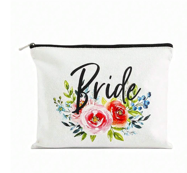 Bride Floral Makeup Bag Bridal