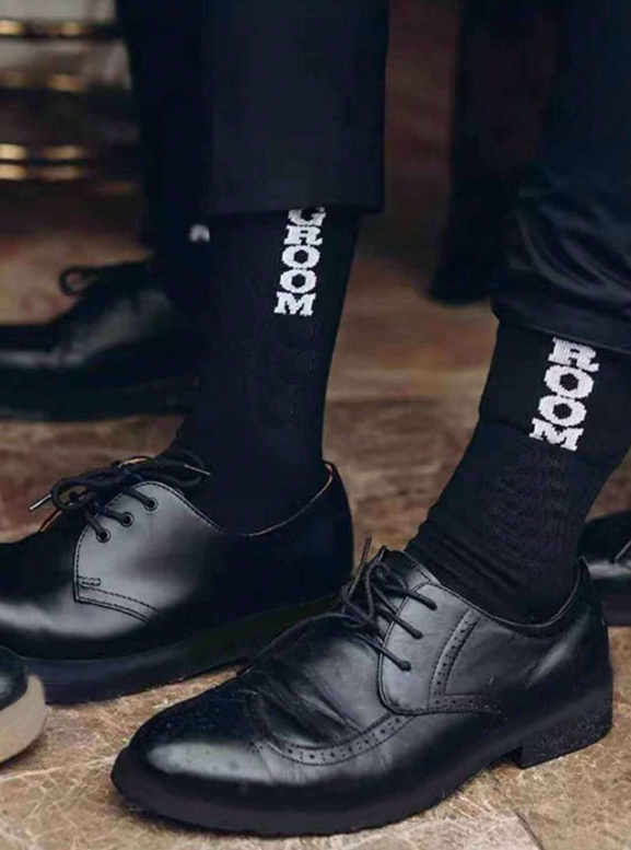 2pairs/Set Men's Black Wedding Socks