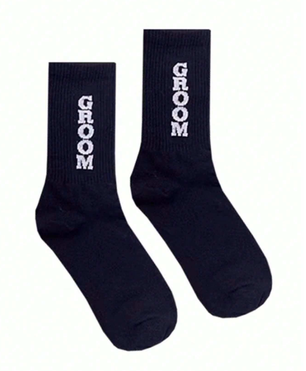 2pairs/Set Men's Black Wedding Socks