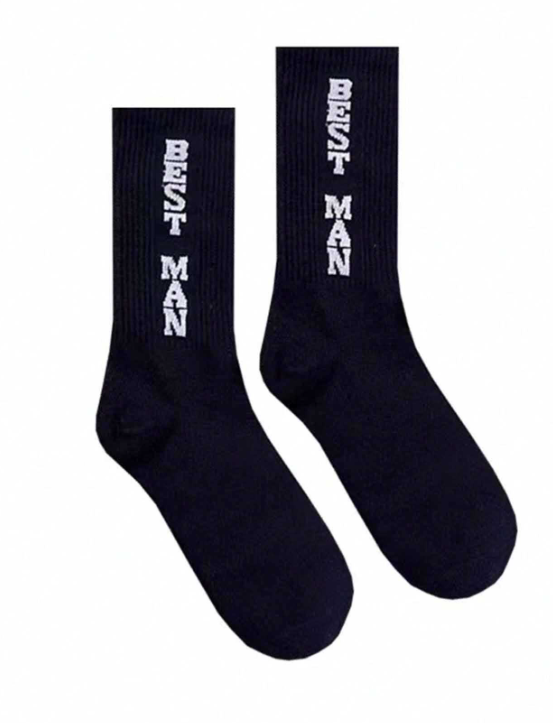 2pairs/Set Men's Black Wedding Socks