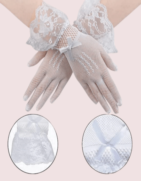 Fascinator And Lace Gloves Set