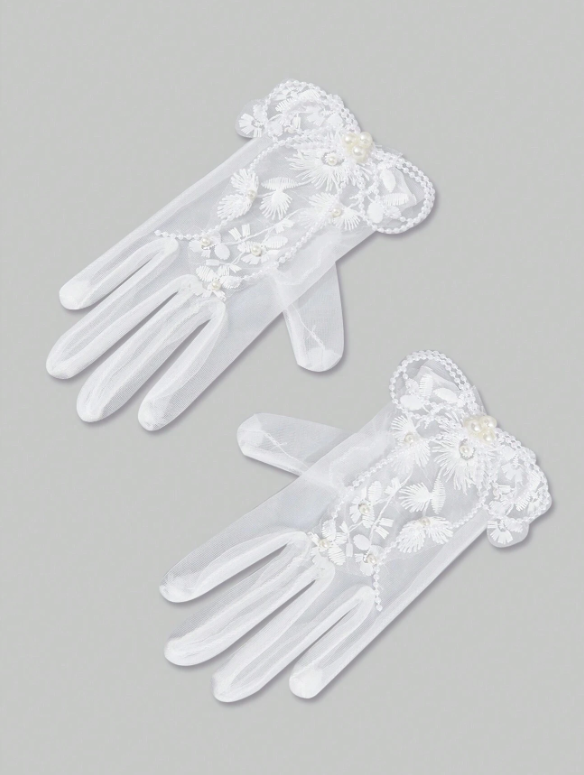 Luxury Bridal Gloves With Pearls