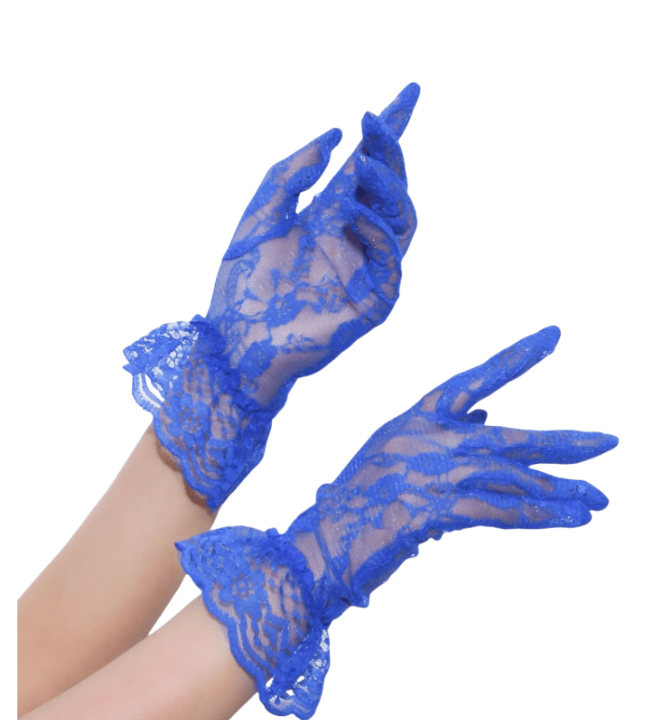 Blue Tea Party Gloves