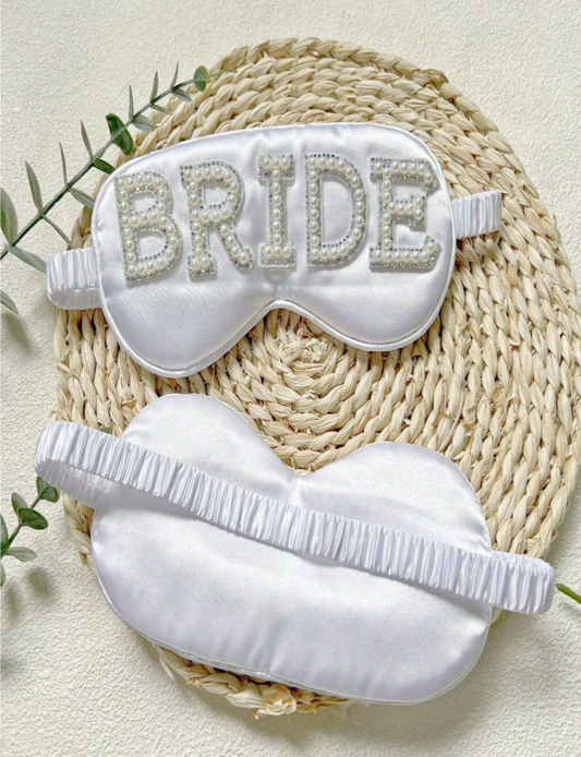 Pearl Letter BRIDE Eye Mask