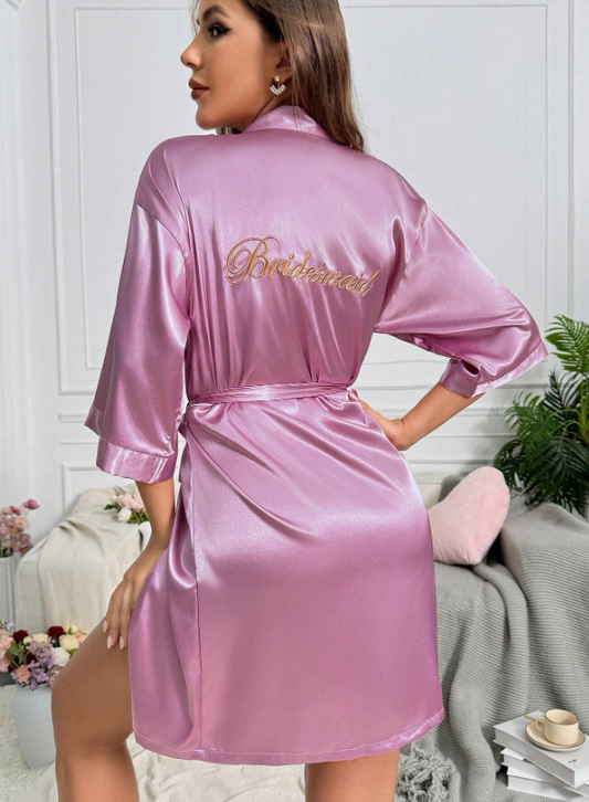 Bridesmaids Mid-Length Sleeves Robe