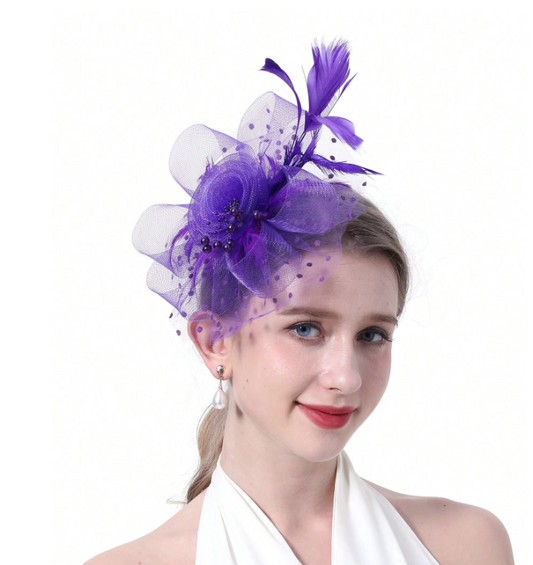 Purple Fascinator