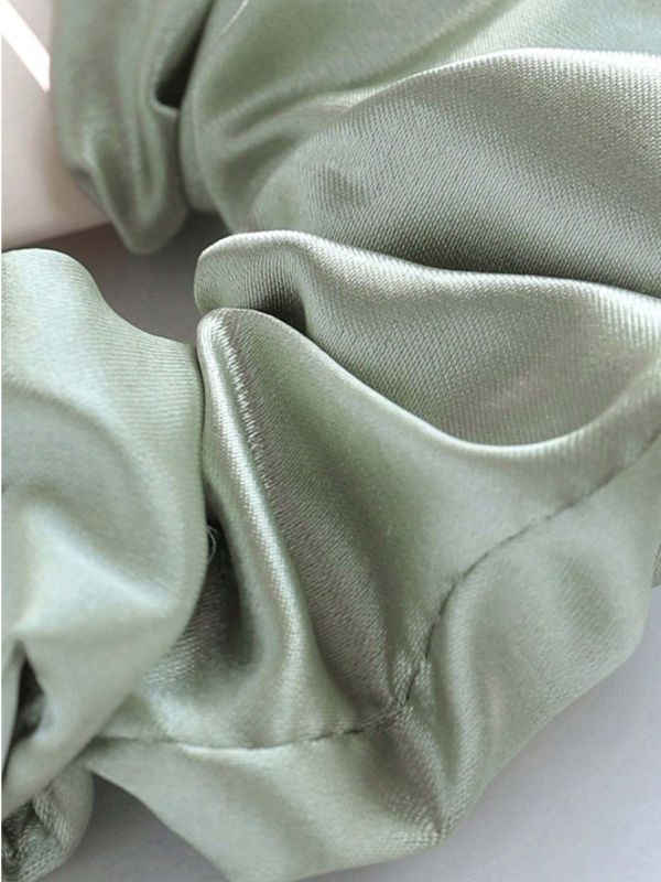 12pcs Satin Hair Scrunchies Sage Green