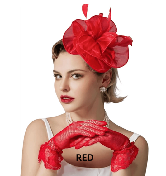 Tea Party Fascinator Set Red