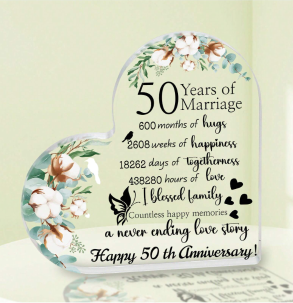 50th Anniversary Plaque Gift