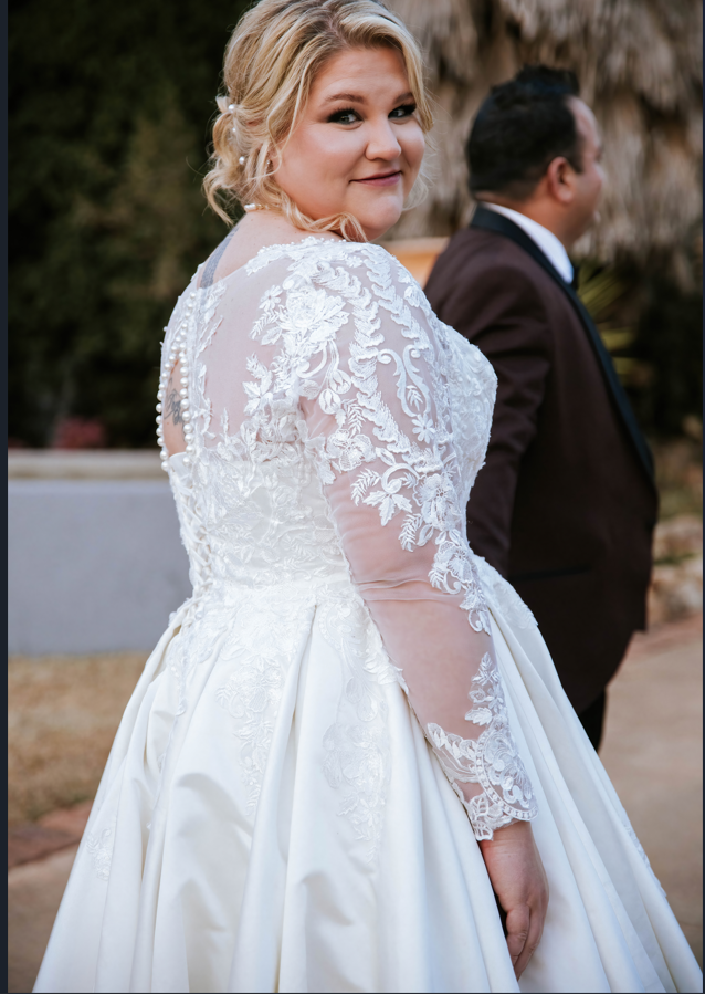 Ivory Satin Ball gown - 'Diana' dress