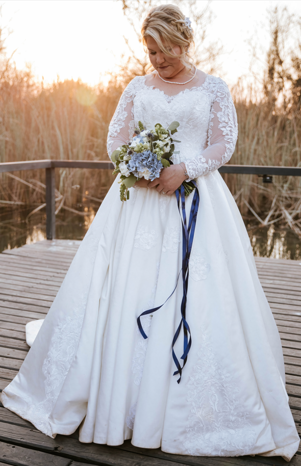 Ivory Satin Ball gown - 'Diana' dress