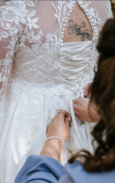 Ivory Satin Ball gown - 'Diana' dress