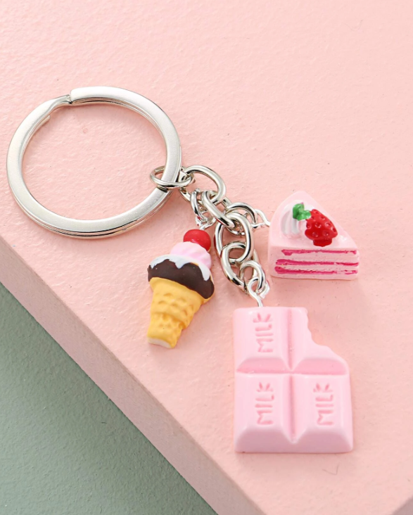 Cake Pendant Keychain For Gifts