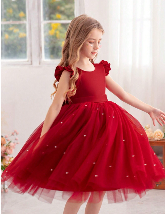 Mesh Princess Dress Ruffled