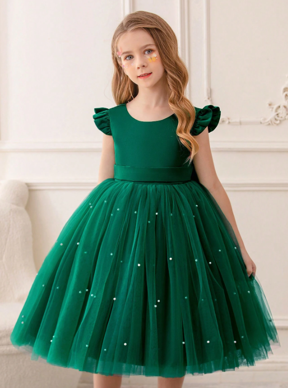 Mesh Princess Dress Ruffled