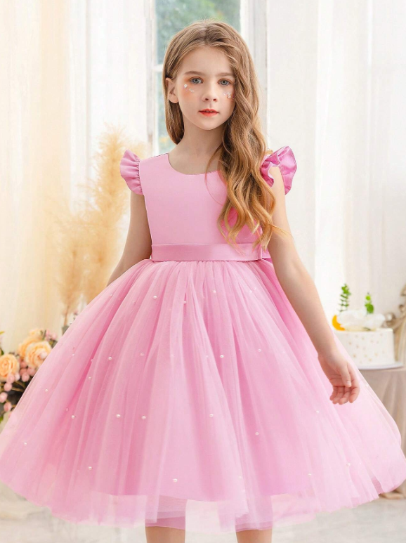 Mesh Princess Dress Ruffled