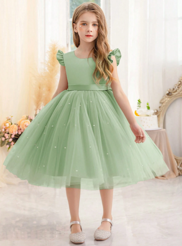 Mesh Princess Dress Ruffled