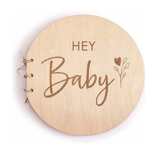 Guest Book - Wooden - Baby