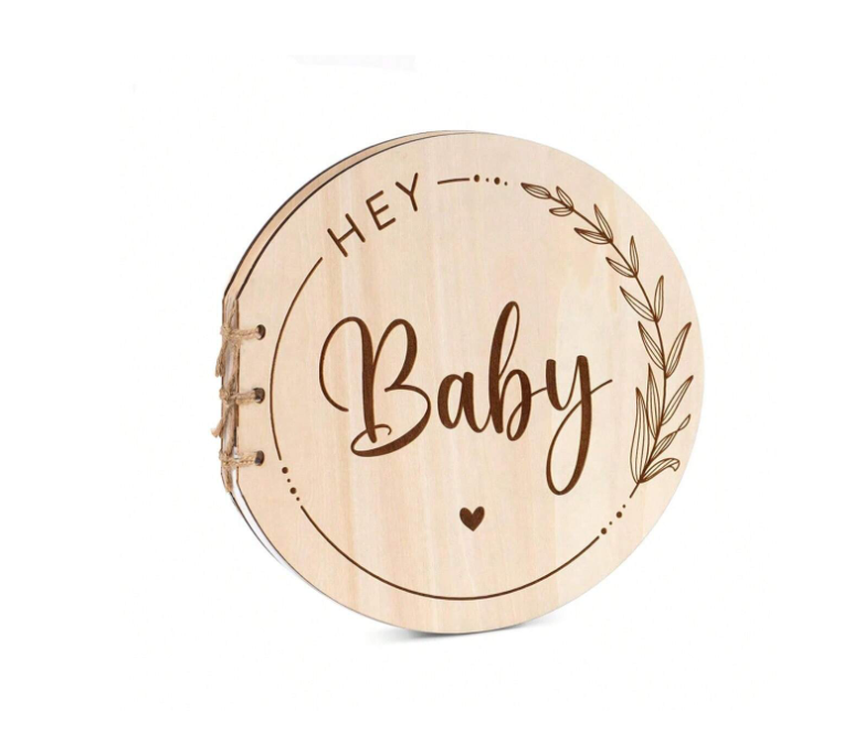 Guest Book - Wooden - Baby