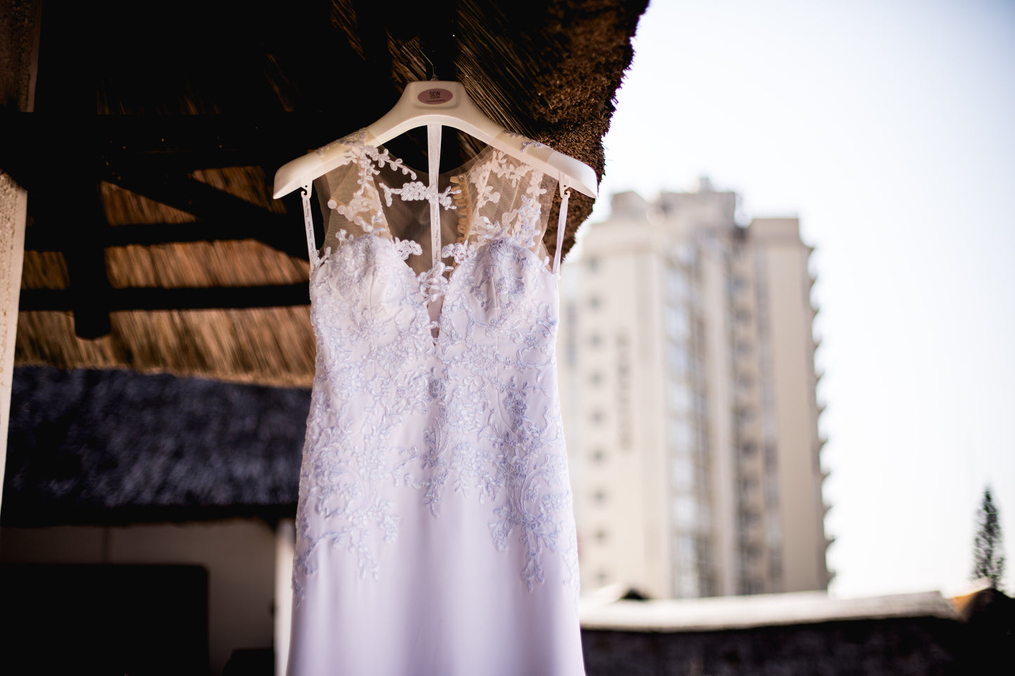 Exquisite Lace Overlay A-Line Wedding Dress