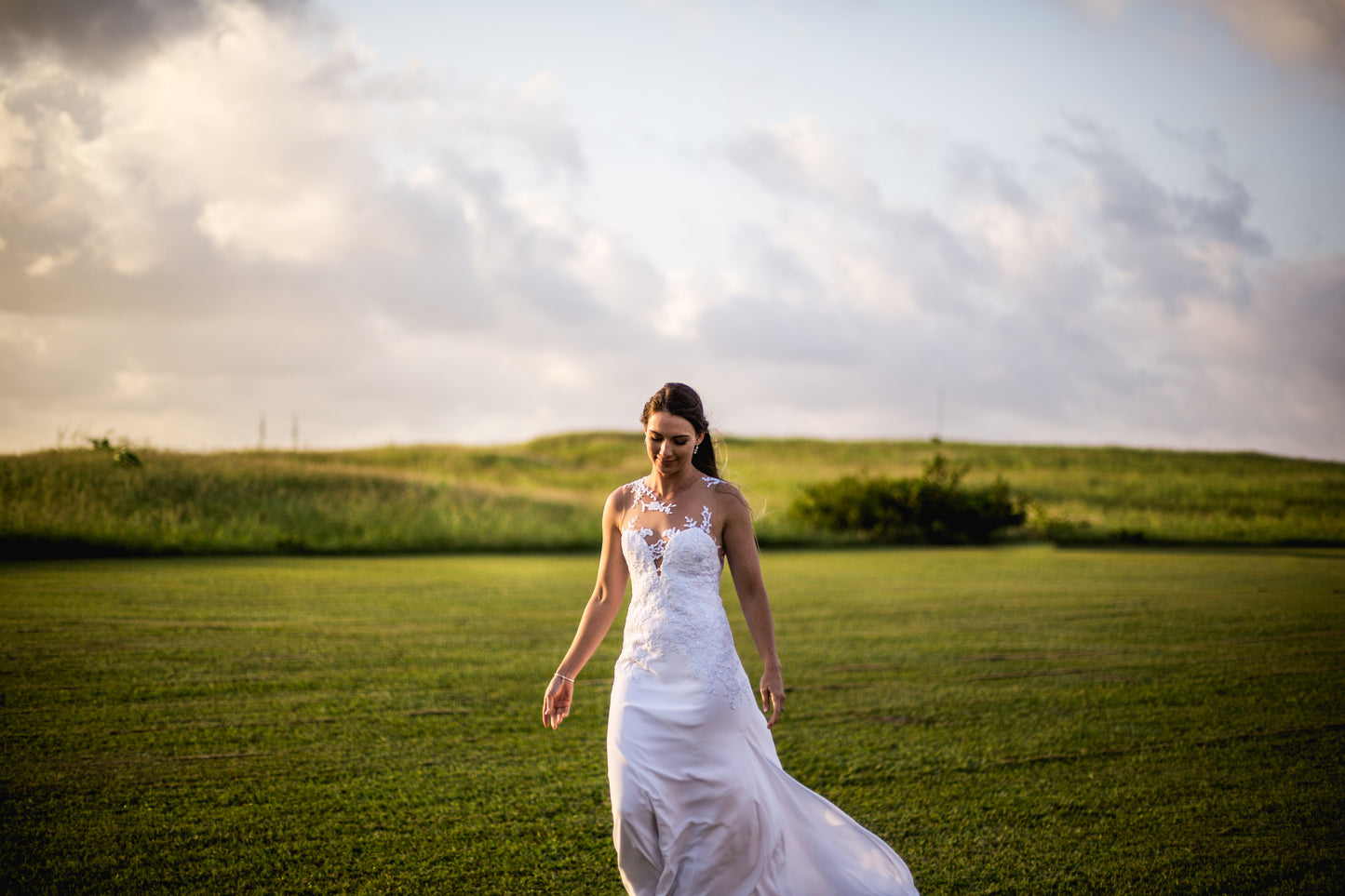 Exquisite Lace Overlay A-Line Wedding Dress