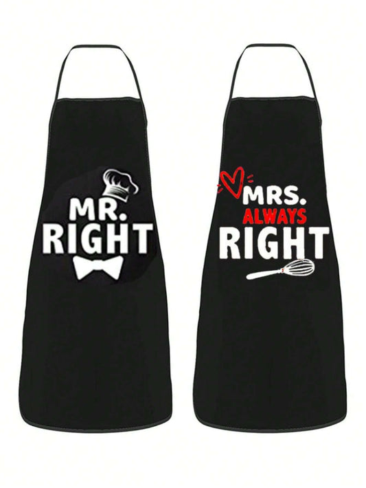 2pc Couple Newlyweds Apron Set