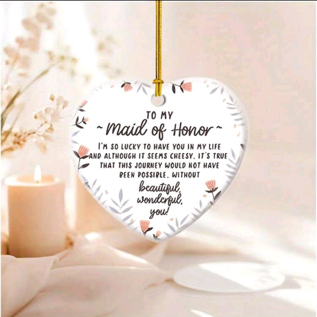 Maid of Honor Matron Floral Ornament