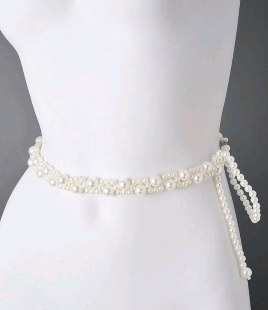 Faux Pearl Decorative Belt