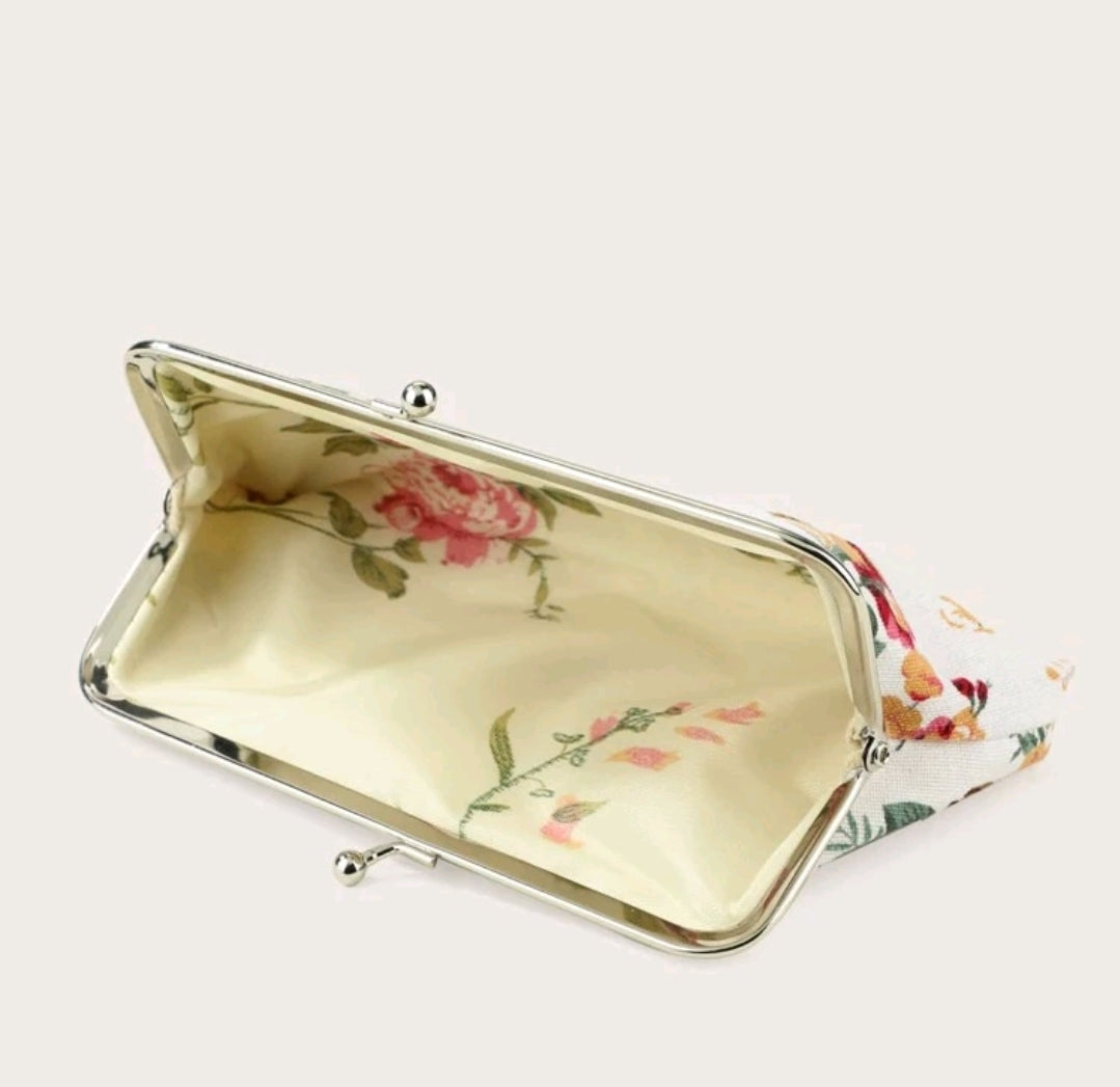 Floral Kiss Lock Purse