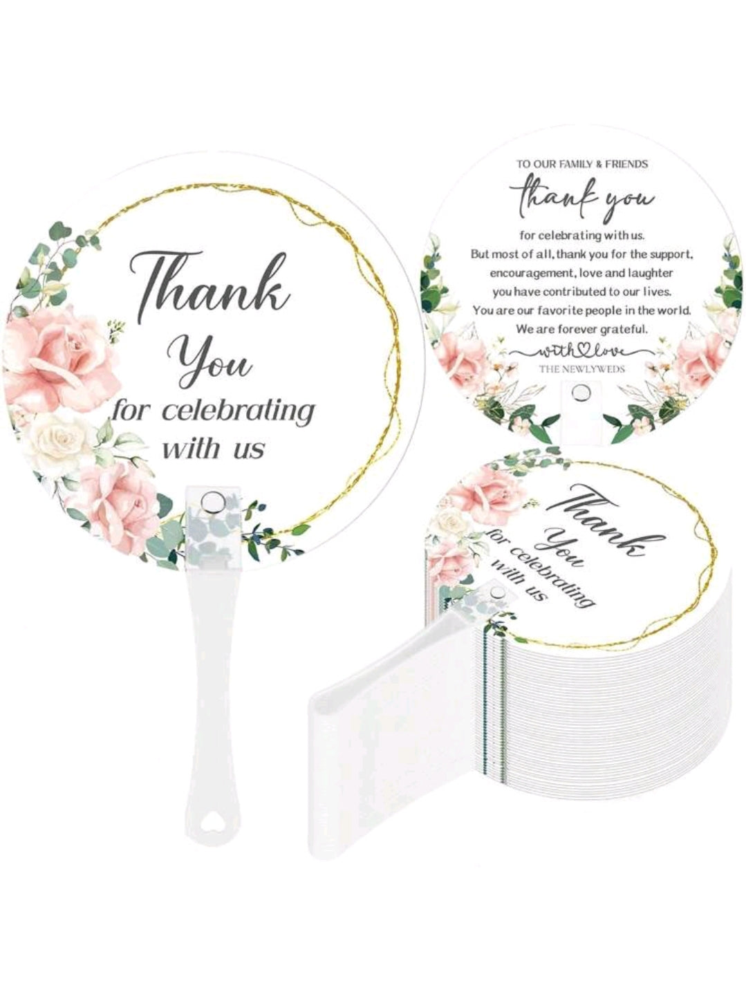 10pcs Wedding Hand Fans