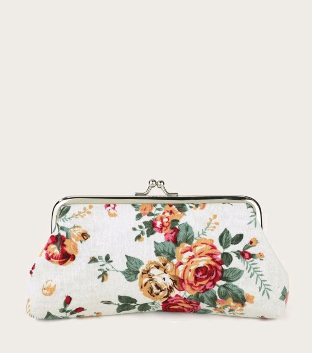 Floral Kiss Lock Purse