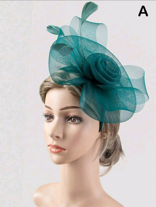 Mesh Hand Work Fascinator