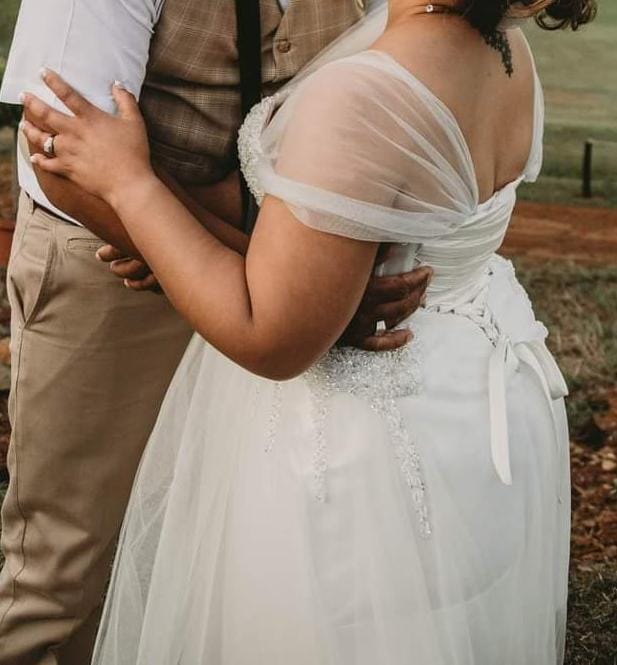 Gorgeous Criss Cross Back Wedding Dress