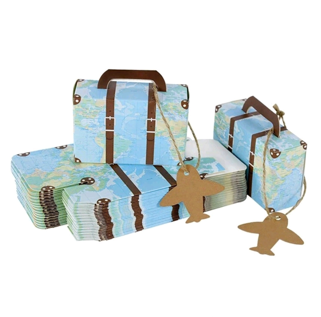 50 Pcs Mini Suitcase Wedding Favor Boxes