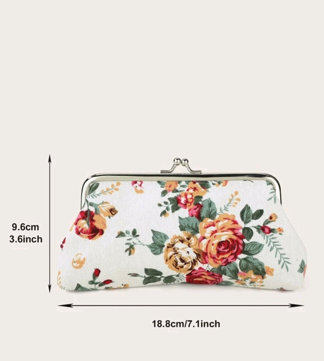 Floral Kiss Lock Purse