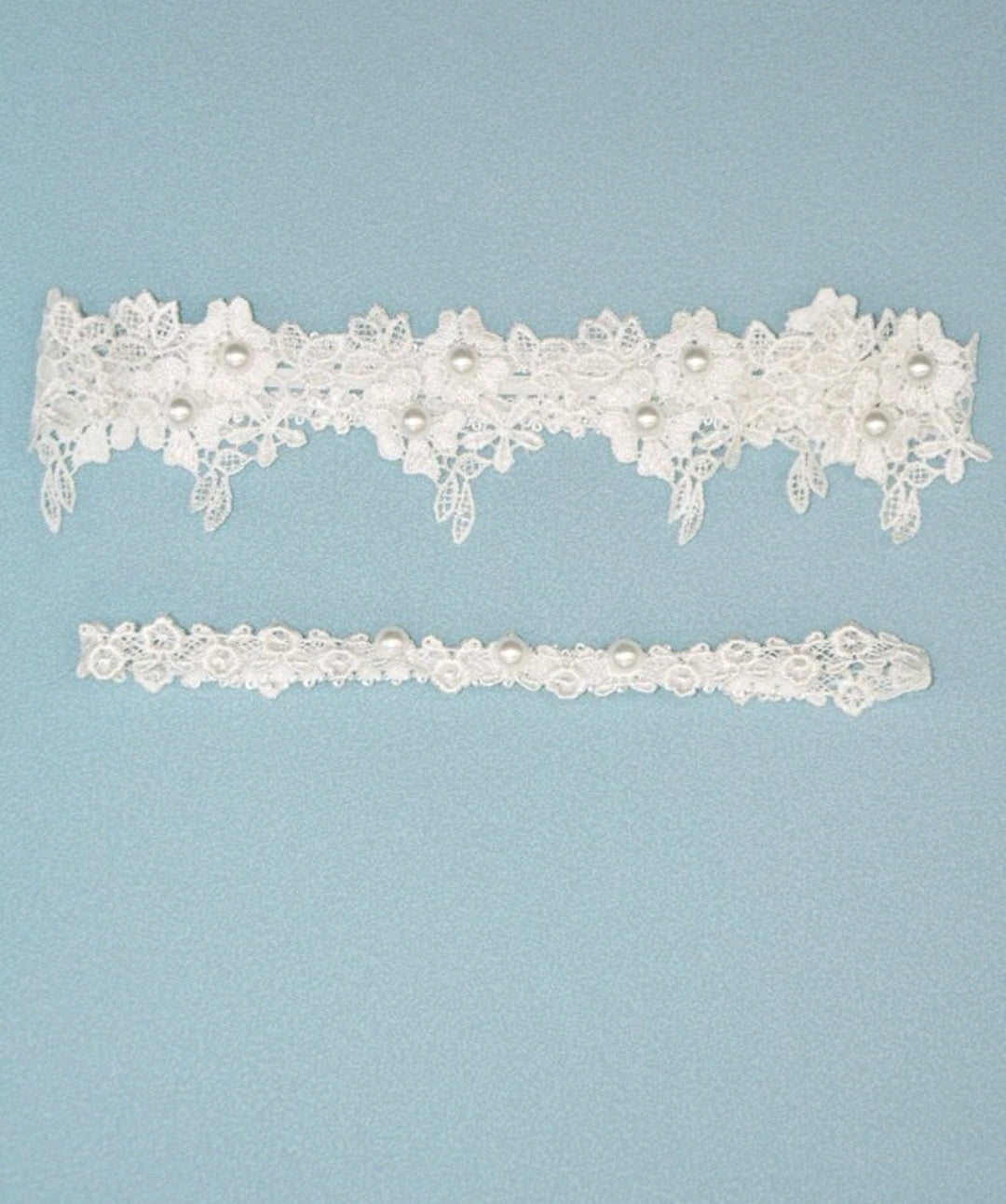 2pcs Faux Pearl Decor Bridal Garter