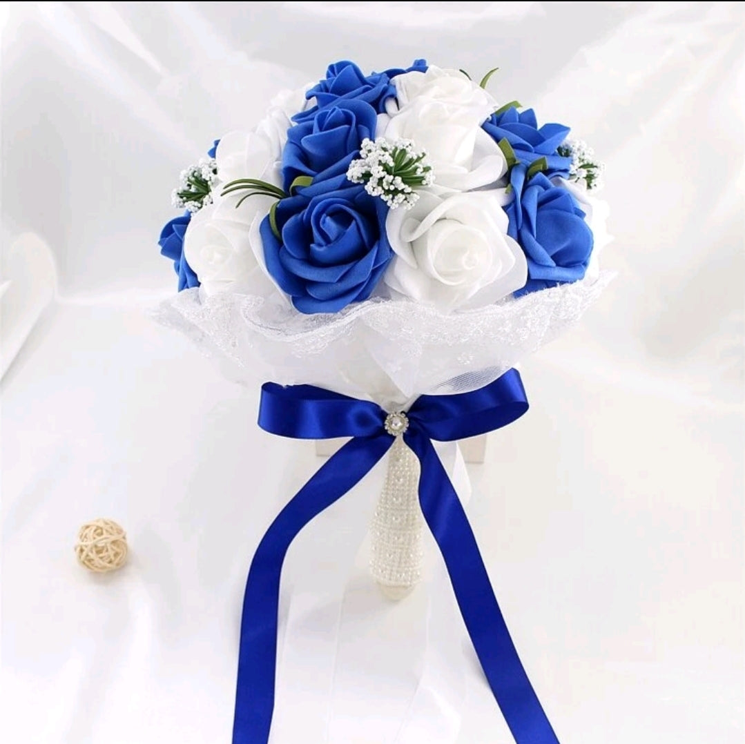 Pe Foam Roses Bridal Bouquet With Pearls