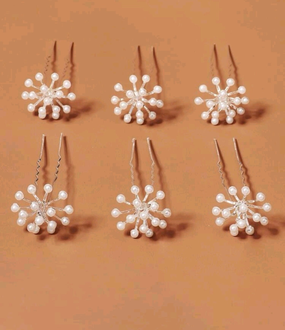 6pcs Faux Pearl Decor Hair Pin