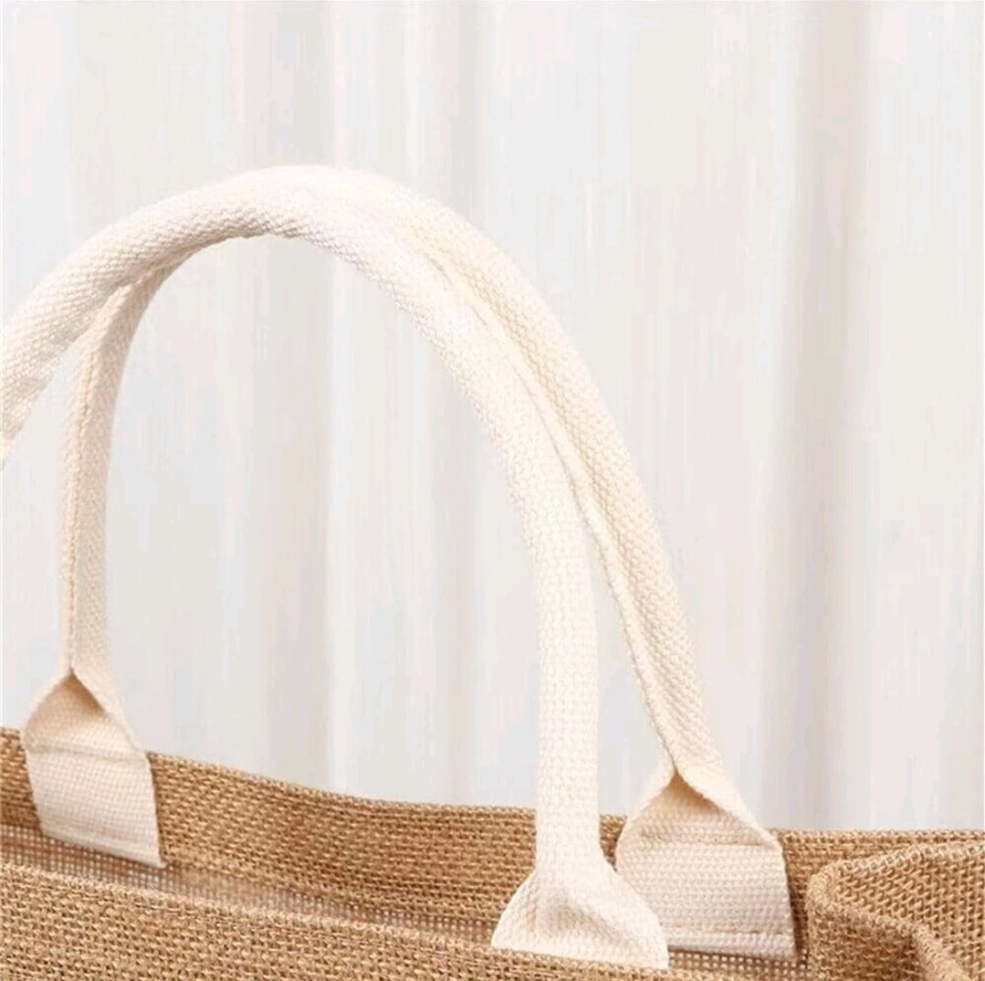 Bride Burlap Tote Bag