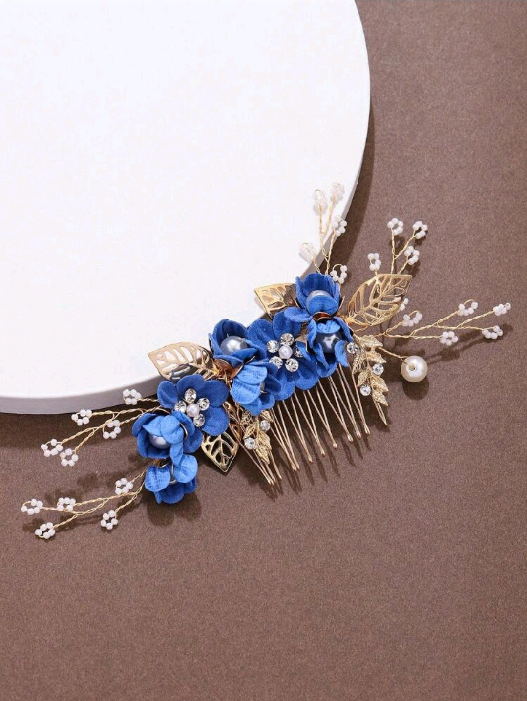 Rhinestone & Flower Decor Hair Clip