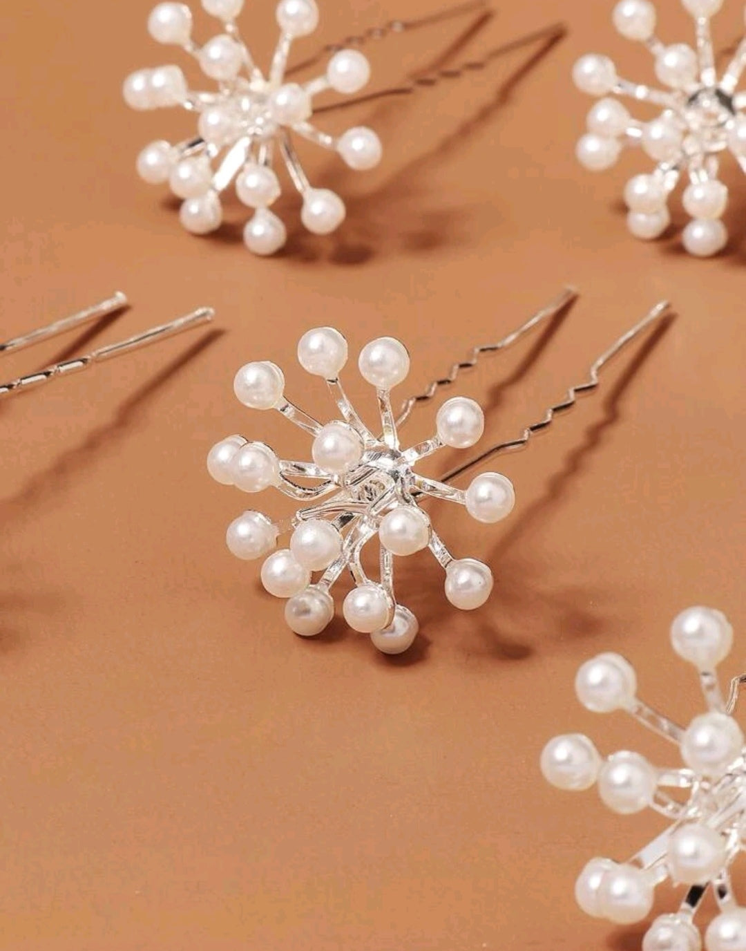 6pcs Faux Pearl Decor Hair Pin