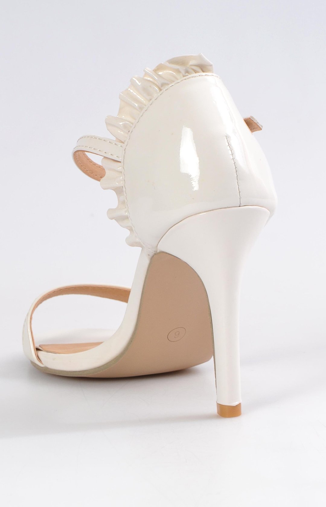 White on sale frill heels